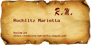 Rochlitz Marietta névjegykártya